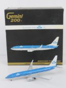 KLM Royal Dutch Airlines Boeing 737-800 1;200 scale die cast model aircraft by Gemini 200.
