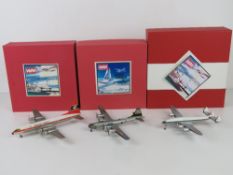 Three model aircraft by WM, each in box,