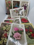 A quantity of 1930-40s greeting and Birthday postcards.