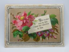 A perfumed sachet valentine card having