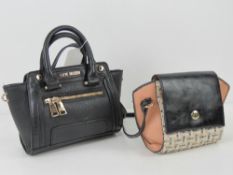 Two small handbags, one by Steve Madden,