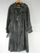 A black leather ladies trench coat 40