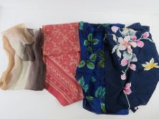 A pink floral scarf by Jacqmar together