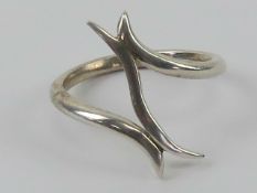 An abstract ring, no apparent hallmarks,