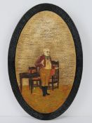 A Bretby pottery Mr Pitwick themed oval