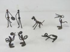A quantity of hand made figurines using