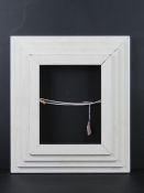 Picture Frame : A four stepped frame, white painted to fit 8 1/8 x 10 1/4 inches ( 20.6 x 26.