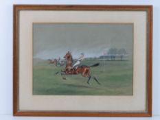 John Alexander Harrington Bird (1846-1936) Equine School Watercolour and Gouache Pulling on the