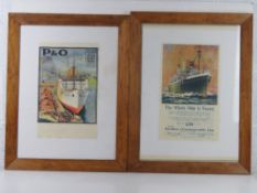 1930's Australian Advertising Travel Posters - a pair of framed october 2 ,