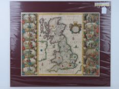 Map; Jansson, J 'Britannia' A highly decorative map of Britain at the time of the Saxon Heptarchy,