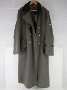 A reproduction WWII German Officers Great coat size G52.