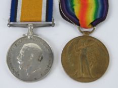 A WWI Victory and War Medal pair, engraved for Pte. T. E. Hard 31332.