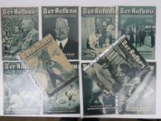 A collection of ten WWII German political magazines, Der Aufbau.