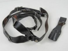 German WWII 'Y' straps together with a German K98 bayonet frog.