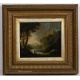 Circle of Richard Wilson (1714-1782) Pastoral landscape with fishermen to the foreground, oil on - Image 2 of 3