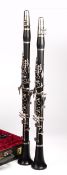Two Boosey & Hawkes 'Symphony' cased clarinets numbered 'London 1010' (2)