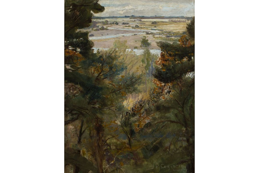James Elder Christie (1847-1914) 'The winding Nairn' oil on canvas, signed lower right, 39cm x 29cm - Image 1 of 3