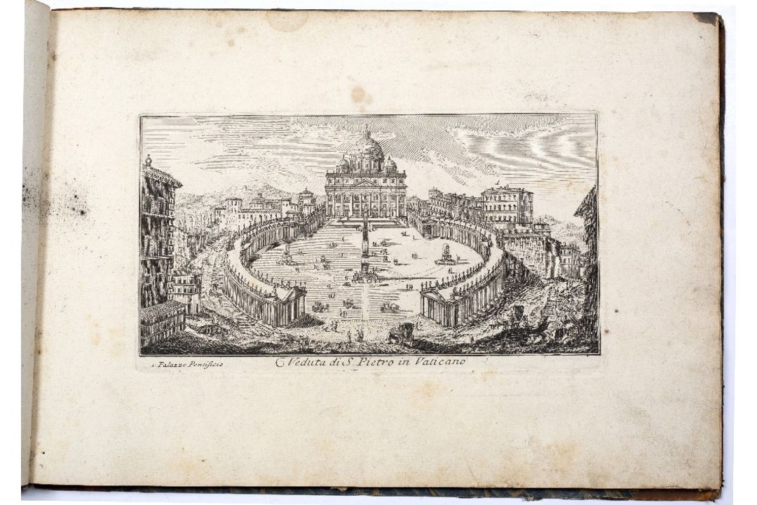(Book) Nuova Raccolta Delle Piu Belle Vedute di Roma ..., obl, folio, half calf, 39 monochrome - Image 3 of 4