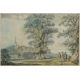 Paul Sandby (British, 1731-1809) ''Harrow-on-the-Hill'', pen, ink and watercolour, 19cm x 29cm - Image 1 of 5