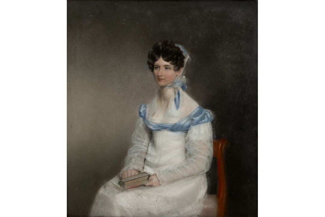 19th Century English School Group of four pastel three quarter length portrait studies, one - Image 3 of 12