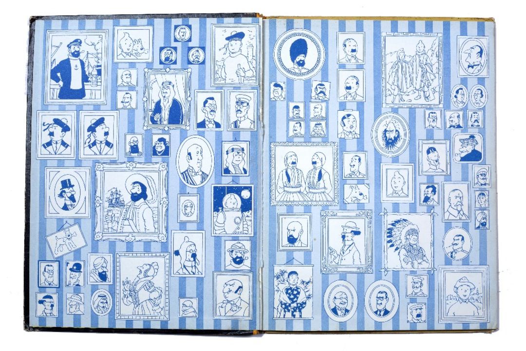 Attributed to Hergé (French,1907-1983) Tintin, Indian ink on paper, 11cm x 8.25cm and a copy of - Image 3 of 4