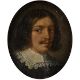 Late 17th Century Italian/ Spanish School Miniature portrait of a gentleman with a lace ruff, oil on - Image 1 of 3