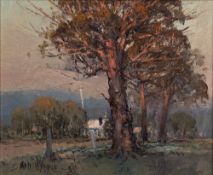 James Wynne (Australian b 1944) Sunset, oil on canvas, signed 24cm x 29cm, and Luther Marais (1935-