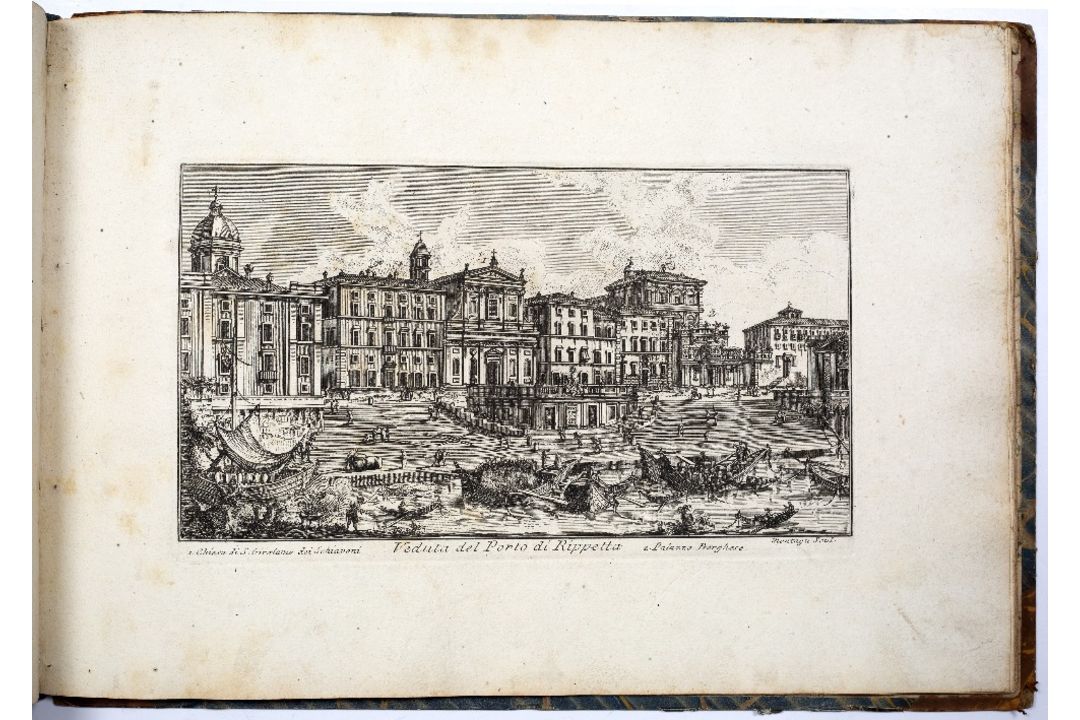 (Book) Nuova Raccolta Delle Piu Belle Vedute di Roma ..., obl, folio, half calf, 39 monochrome - Image 1 of 4