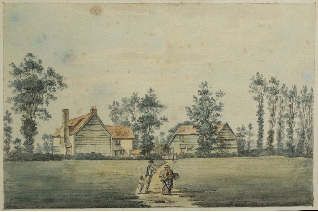 Paul Sandby RA (British, 1731-1809) ''Mill Hill, Middlesex'' pen, ink, and watercolour, 18.5cm x - Image 1 of 5