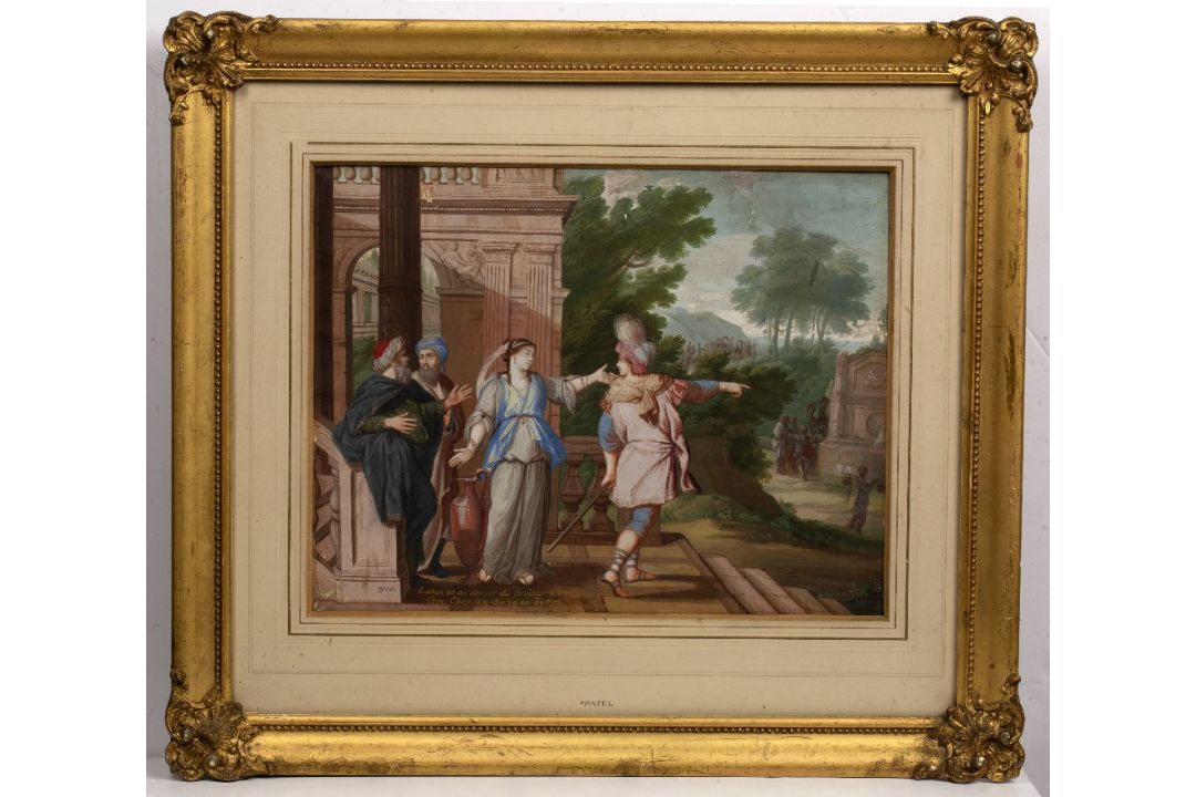 Attributed to Pierre I le Bon Patel (c1605-1707) Laban goes out to Abraham's manservant (Genesis, - Image 2 of 3