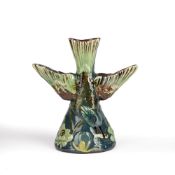 Aller Vale Torquay Pottery 'Diving Kingfisher' vase, circa 1910, slip-decorated, impressed mark to