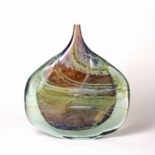 Designed by Michael Harris (1933-1994) for Mdina glass, Malta Aurene fish vase, signed to the