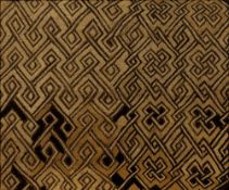 Kuba Cloth 20th Century, raffia weave with embroidered fabric, 36cm x 43cm