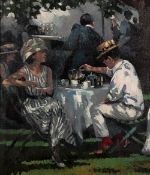 Sherree Valentine Daines (b.1959) 'Afternoon tea' limited edition canvas print, numbered 36/195,
