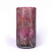 Designed by Michael Harris (1933-1994) for Isle of Wight glass Large ' Pink Azurene' bell vase, with