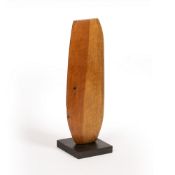 Gordon Humphries (20th Century British School) Carved wood stylised head/face, unsigned, 34.5cm high