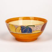 Clarice Cliff Fantasque 'Melon' bowl with printed manufacturers 'Fantasque' mark, 18.5cm diameter