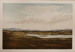 John McNulty (b.1949) 'Moorland' etching, numbered 123/175, signed in pencil lower right, 42cm x
