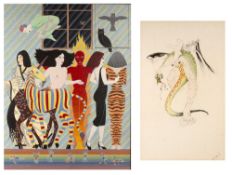 Adrian Sumner (Contemporary) 'All to Moreau's parties' oil on canvas, signed and titled lower right,