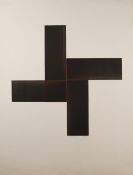 Menhat Helmy (1925 -2004) 'Red line' etching and aquatint, artists proof, signed and dated 1981 in