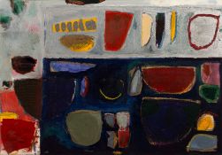 B. C. Ri***** (Contemporary) 'Untitled' painting on paper, indistinctly signed and dated 1989