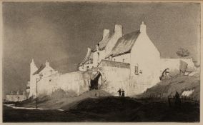 20th Century school 'Untitled' etching, unsigned, 22cm x 36cm