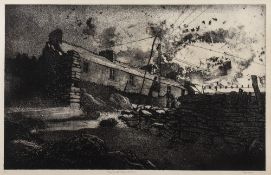 Robert Roberts (Contemporary, Welsh) 'Hole in the wall' etching, signed and numbered 10/20 in pencil