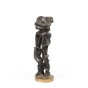 20th Century 'Untitled' bronze sculpture of abstract body, signed 'J N '99 PS1' to the reverse of