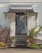 Jeremy Duncan (Contemporary) 'Untitled Cheltenham doorway' watercolour, signed in pencil lower left,