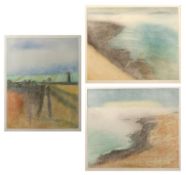 Donald Wilkinson (b.1937) 'Burgundy landscape' etching and aquatint, signed and numbered 42/90 in