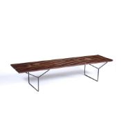 After Harry Bertoia (1915-1978) for Knoll International Slatted bench, unmarked, 183cm x 38.5cm x