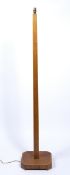 Art Deco walnut veneered lamp standard on square base, 160cm high from floor to the top of the