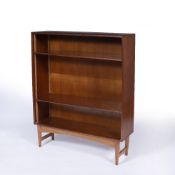 Late 20th Century possibly Scandinavian teak bookcase, 99cm x 120cm x 29cm