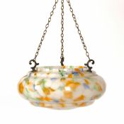 Mid 20th Century plafoniere Mottled coloured glass, of stepped form, 26cm across approx
